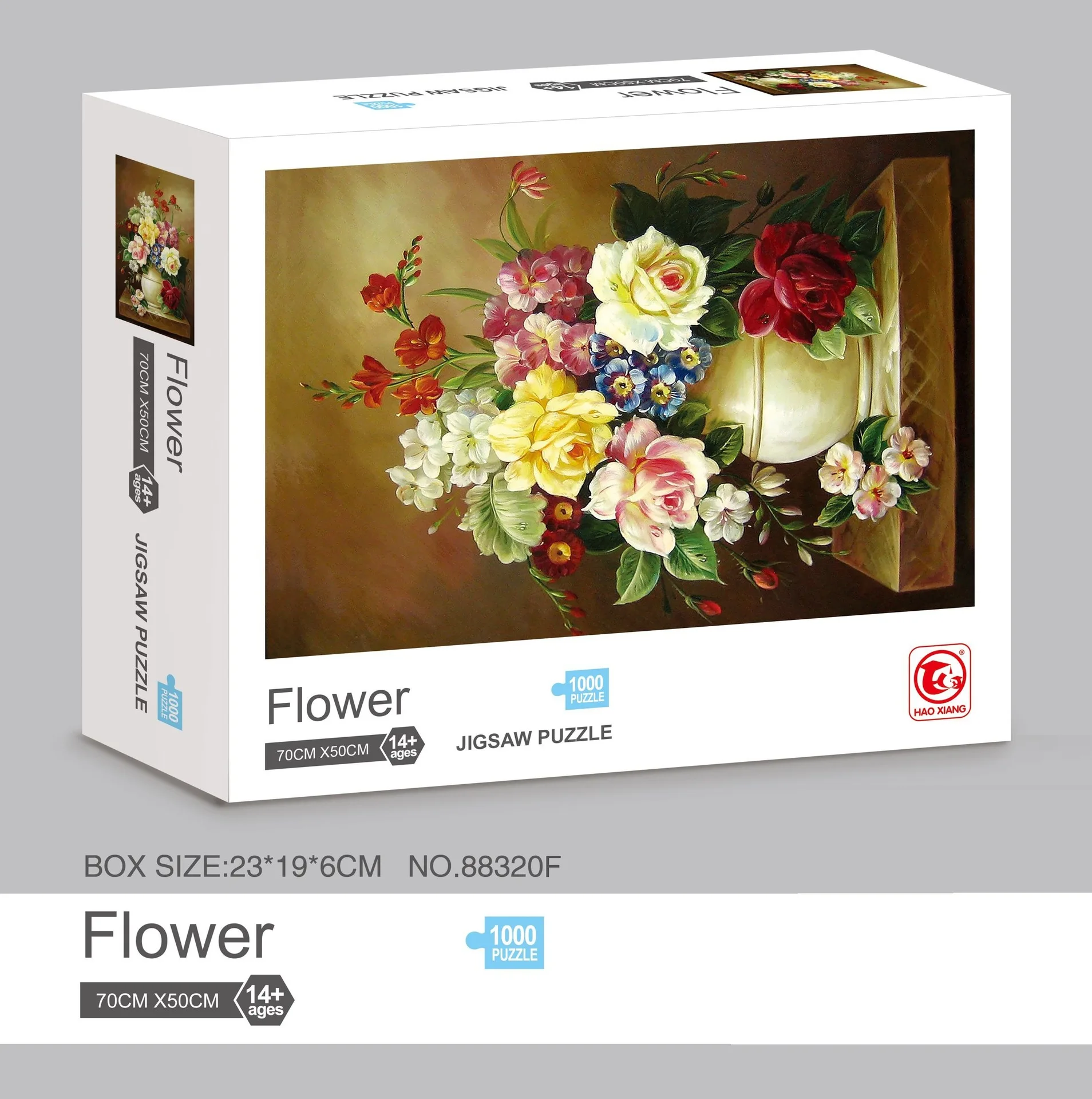 Adult 1000pcs Landscape City Oil Painting Paper Jigsaw Puzzle Creative Birthday Gift Puzzle Decompression Toy