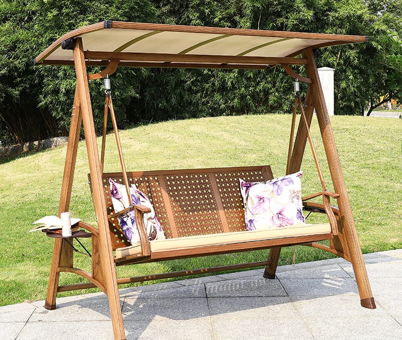 Luxury Leisure patio Courtyard Three seats swing chair wholesale