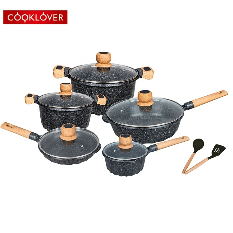  Набор посуды cooklover из 12 предметов с мраморным покрытием литого под давлением