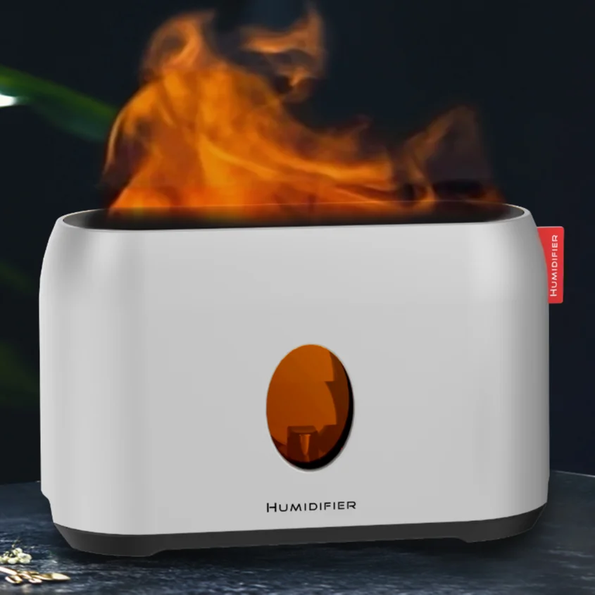 Новинка 2021, элегантный зимний подарок, запчасти для диффузора с пламенем, увлажнитель воздуха с лампочками, Ароматический диффузор с пламенем