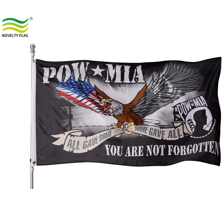 3x5FT POW-MIA You Are Not Forgotten Pow Mia Eagle Military Banner Durable Flag