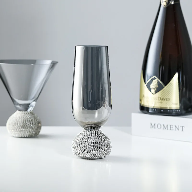 Light crystal twist diamond red wine glass whisky glass champagne glass ice cream cup dessert cup