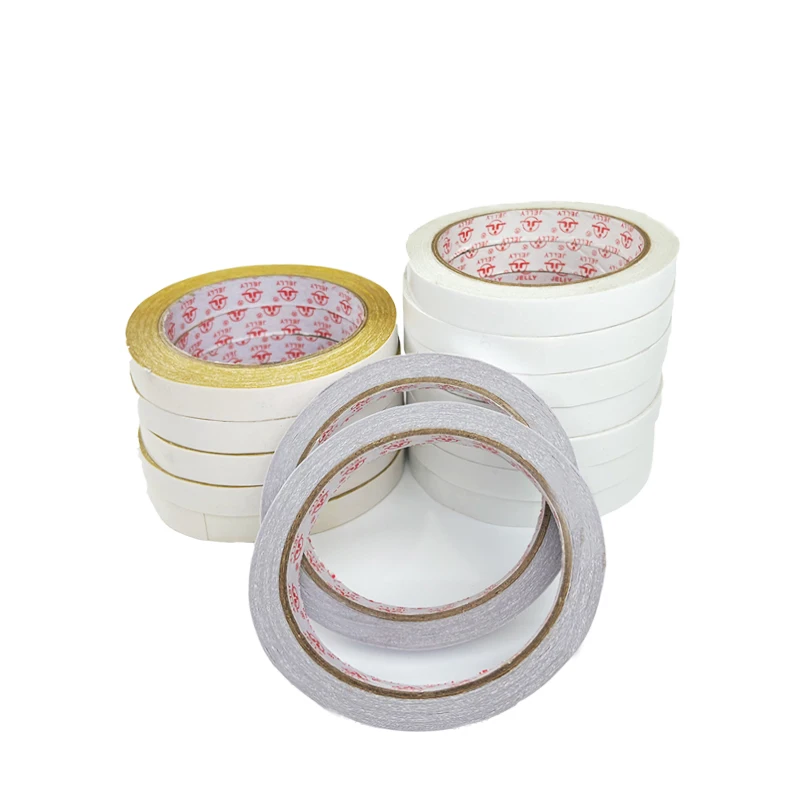 Бело-желтая Двухсторонняя клейкая ткань термоплавкая лента для вышивки