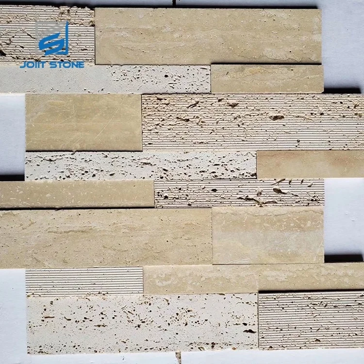 Modern Design Beige Stone Split/Polish/Groove Marble Wall Cladding Decor Tiles