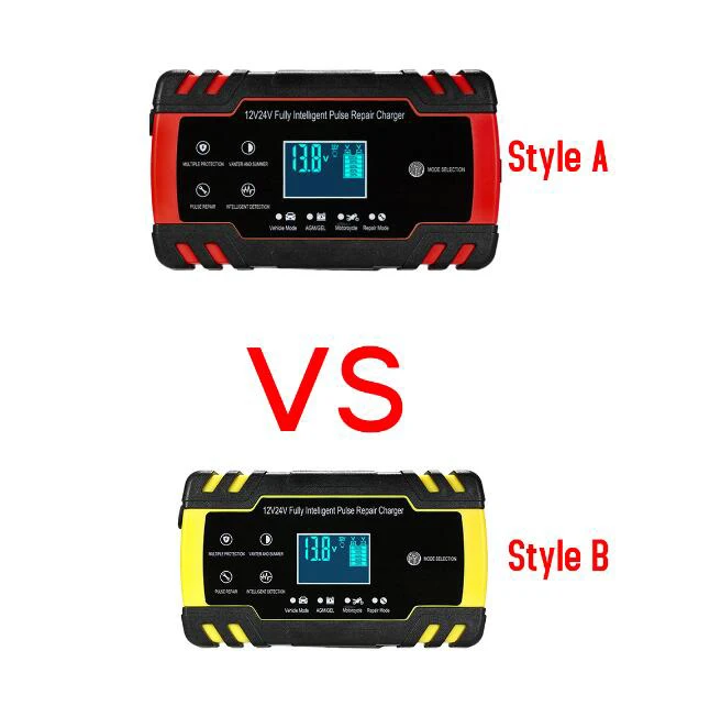 12/24V 8A Touch Screen Pulse Repair LCD Battery Charger Lead Acid Battery Agm Gel Wet Car Battery Charger For Car Motorcycle