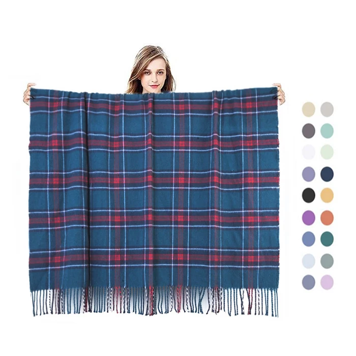 Плетеные одеяла в синюю и черную клетку, 28 шт., кашемировые удобные Пледы для дивана, кровати и гостиной