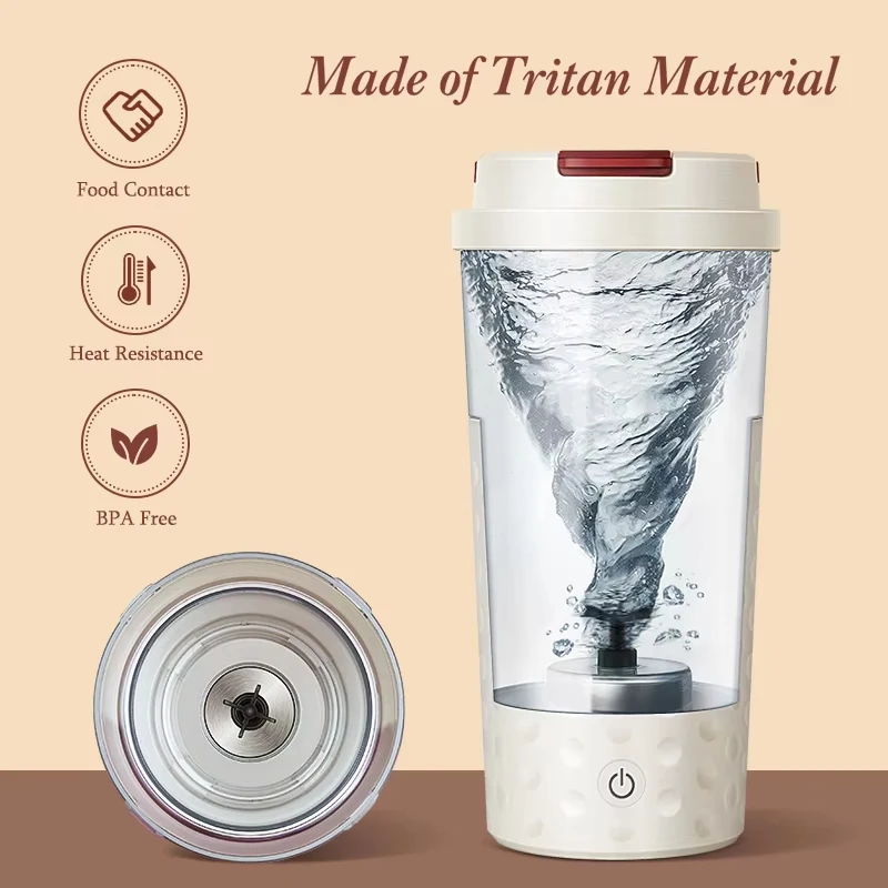 BPA Free Food Grade Contact Multiple Drinking Options Bottle Three Color Coffce/milkshake /Electric Shaker Bottles for Protein