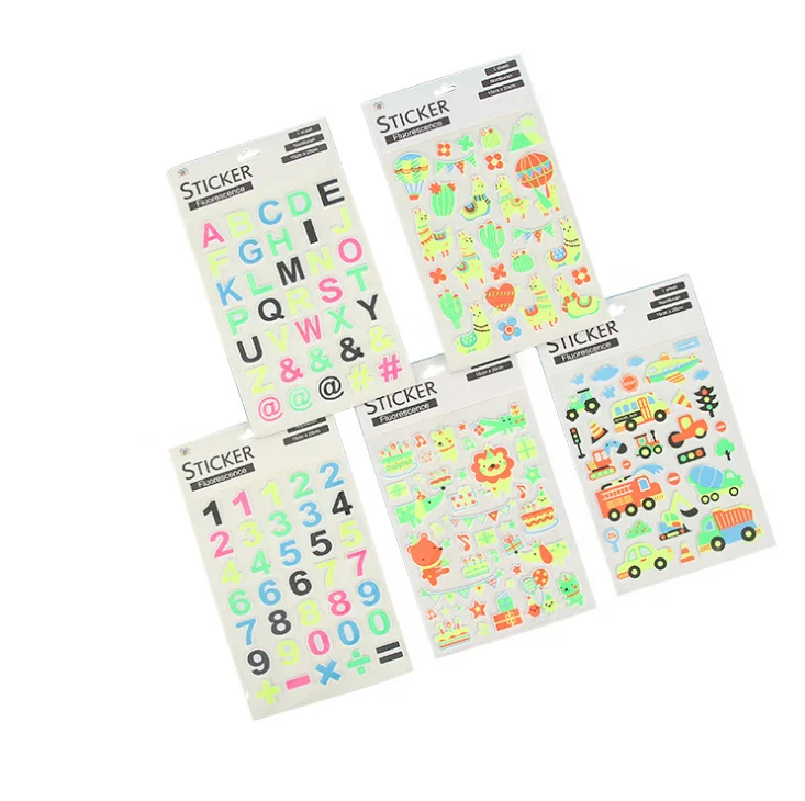 
Cartoon glitter puffy stickers for kids decorative gift 