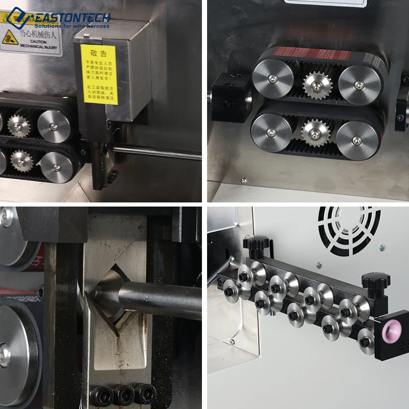 EW-05G Fully automatic 50sqmm outer sheath wire flat cable peeling cutting machine computer wire stripping machine