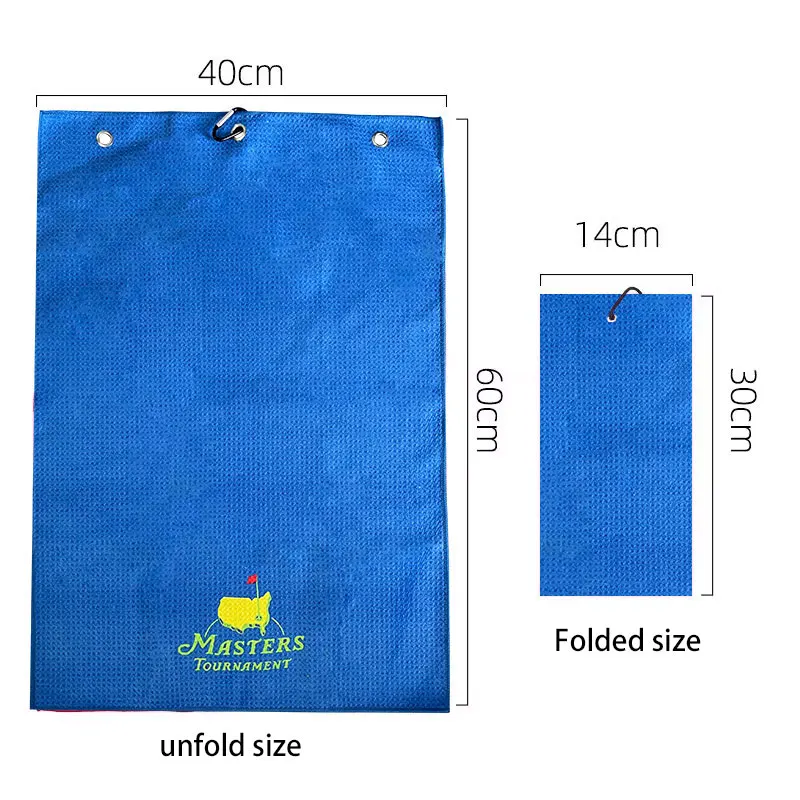 SER Premium Logo Custom Microfiber Golf Towel Soft 40x60CM Quick Drying Multi-Use Golf Towel