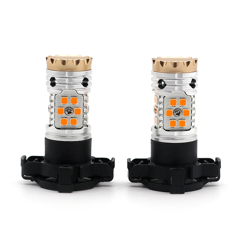 Fog lights No Hyper Flash PY24W PH24WY py24w LED Canbus 12v Car led Light 3030 SMD Amber LED Front Turn Signal Light