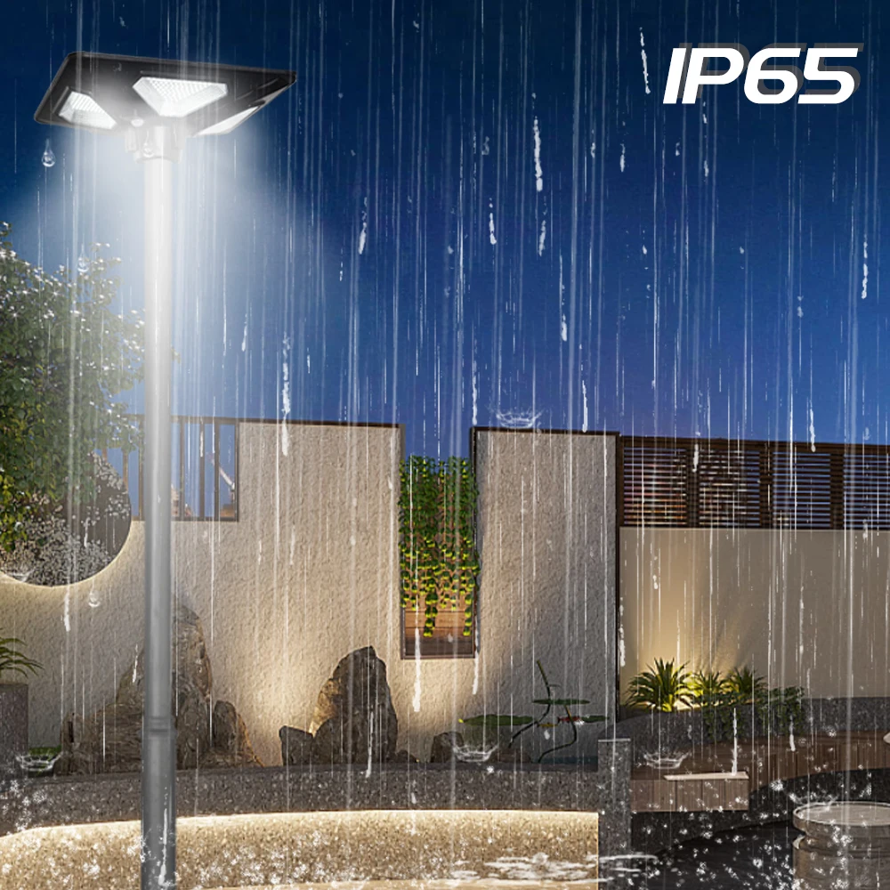 LAP Outdoor Landscape Pole LED Solar Garden Light Waterproof IP65 UFO Solar Street Light