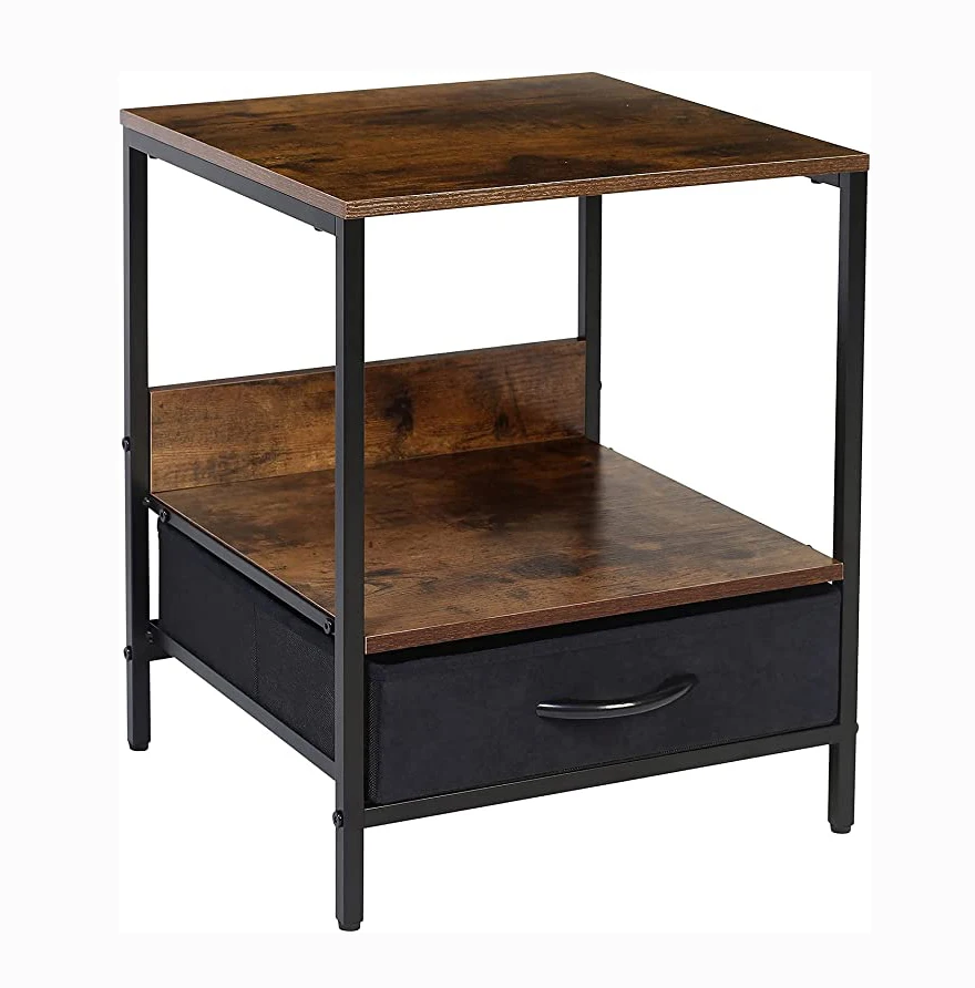 Modern home furniture bedroom black mini bedside table chest of drawer dresser nightstands