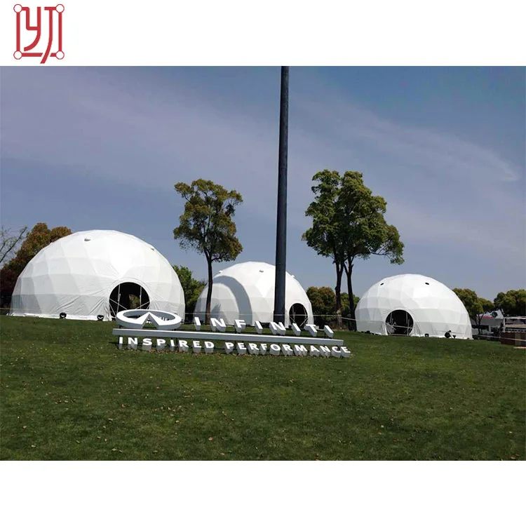 High Quality 6M 8M Diameter Glamping Dome Tent 6x6m Aluminum Frame Waterproof PVC Dome Tent for Hotels and Outdoor Events