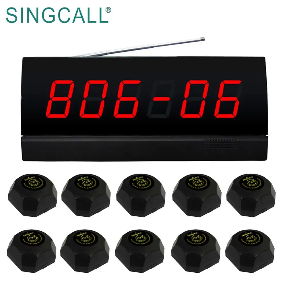 SINGCALL Smart Call Bell System Wireless for Cafe Hospital