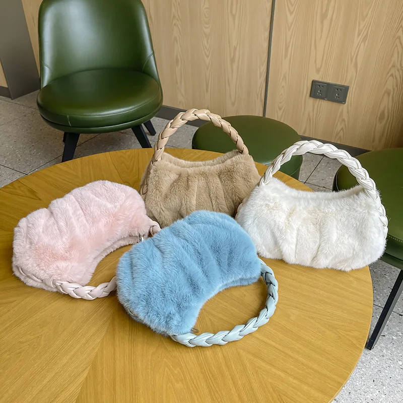 BM9259 New Arrival Designer Large New Trend 2023 Handbags fur bag Women Fashion Fluffy Handbag Women Hand Bags