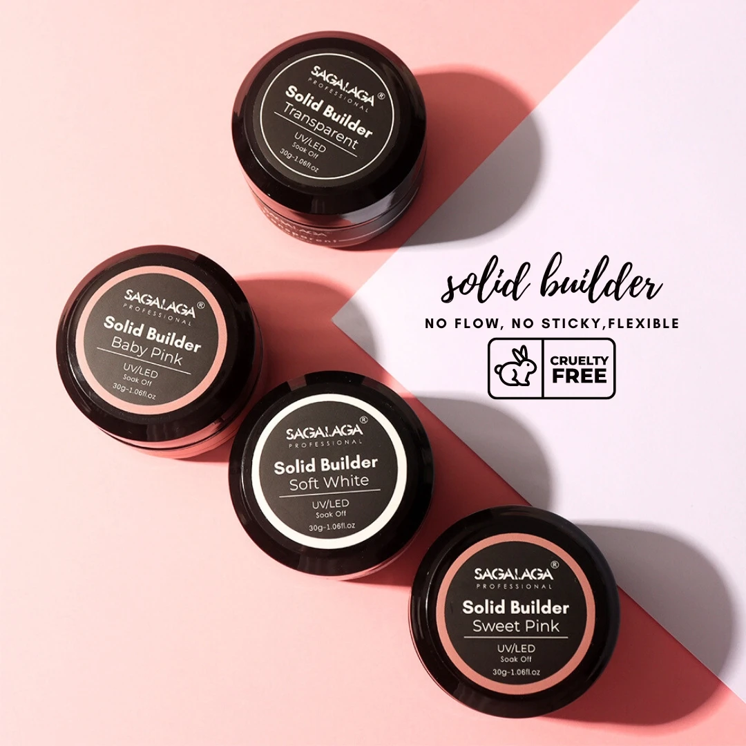 Solid Gel Builder UV for Nails Non sticky Carving Gel Nail Sculpture Hard for Extension 3D Molding Gel