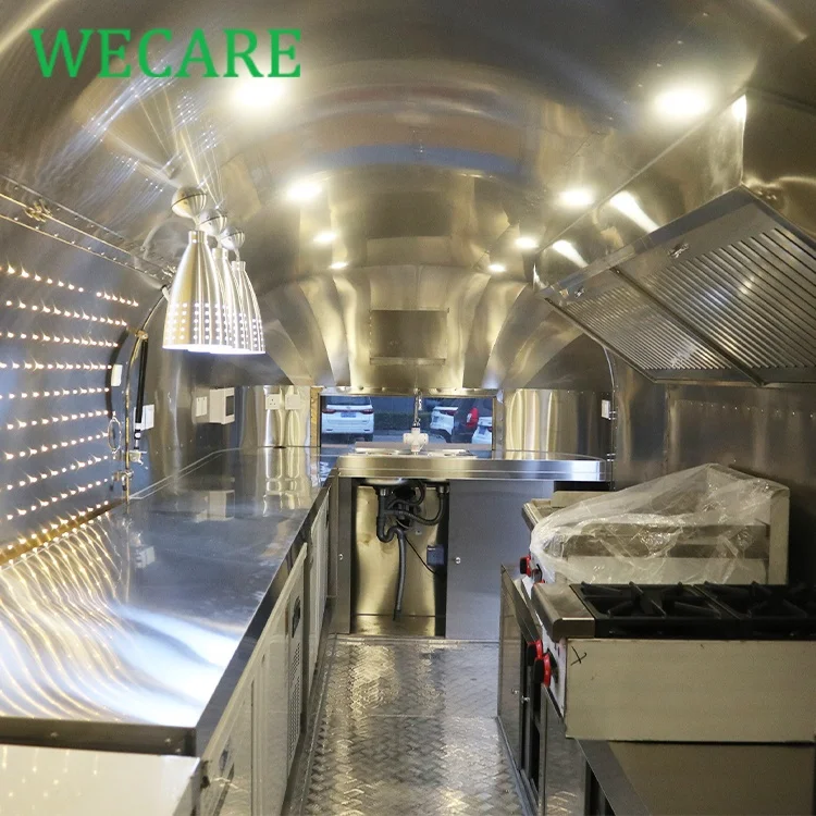 Уличный фургон Wecare мобильный трейлер для фаст-фуда по новозеландскому