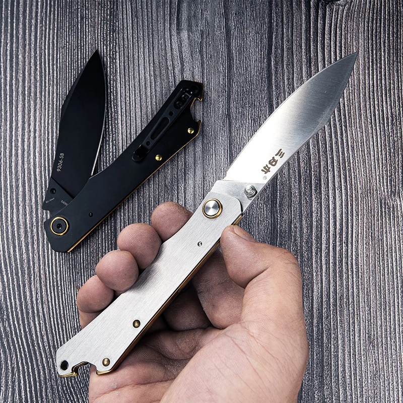 OEM ODM Custom sanrenmu 9306 Открытый Кемпинг тактический складной нож Карманный