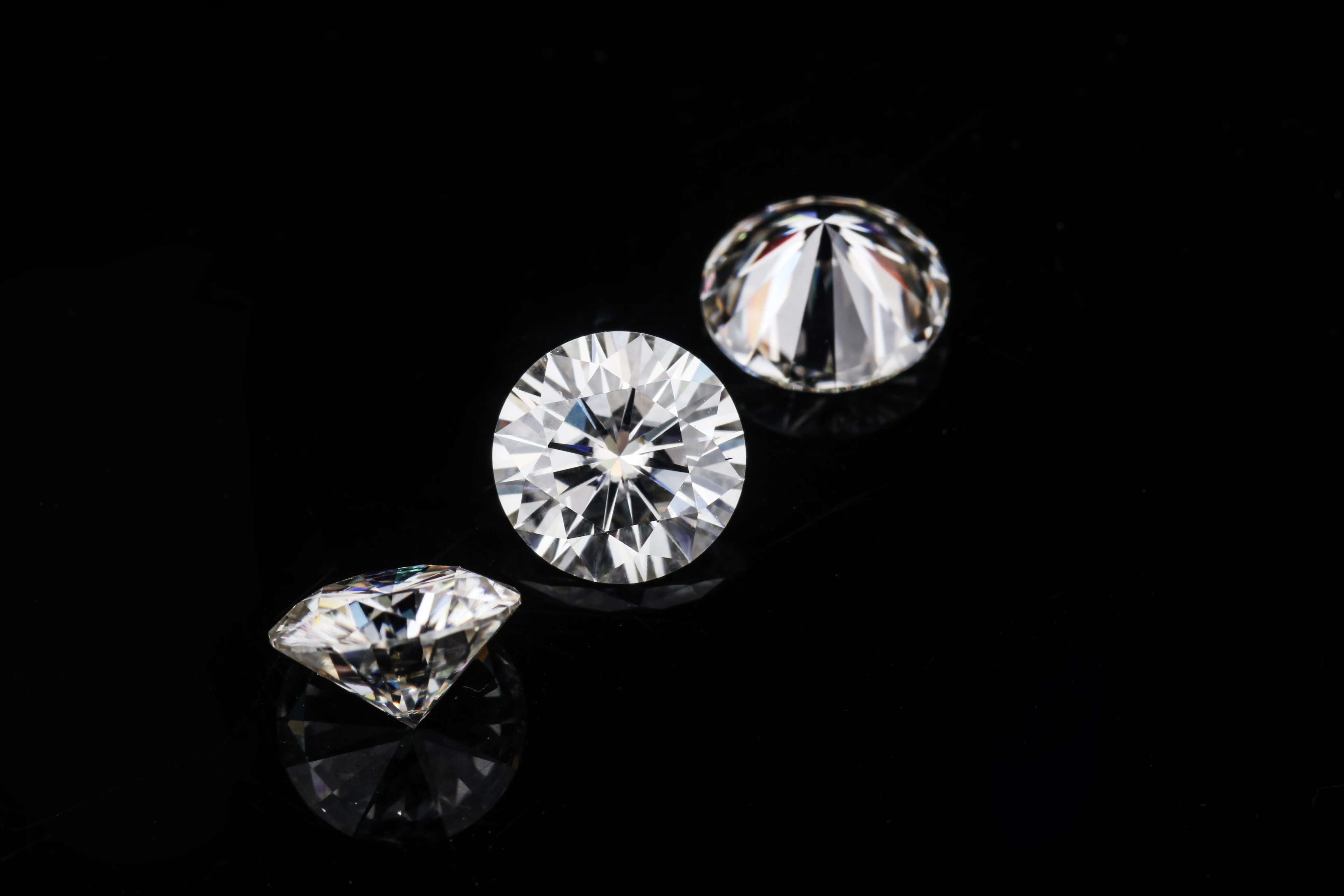 1CT Moissanite Free GRA Certificate Round Brilliant Cut VVS Clarity Pure D Color Loose Moissanite Stones