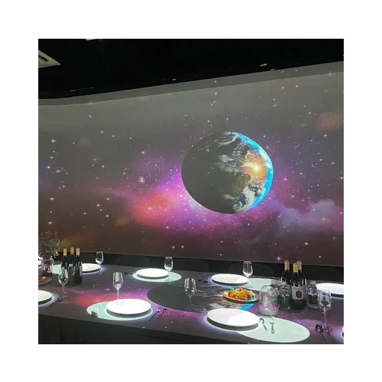Arc Screen Interaction Holographic Immersive Dynamic Digital Art Video Touch Wall 3D Indoor Led Immersion Restaurant