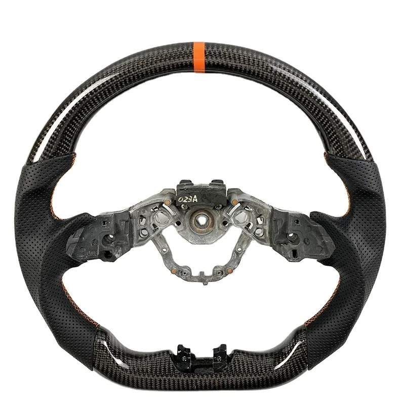 JDM racing custom auto parts real carbon fiber steering wheel covered with perforated leather for Nissan X-Trail 350Z 370z