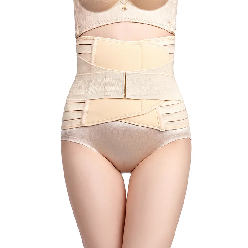 3 In1 Postpartum Belly Wrap Post Partum Support Girdles C-Section Recovery Belly Waist Pelvis Wrap Postnatal Trainer Belt