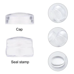 New Arrival 3.1cm Nail Art Stamper and Scraper Clear Silicone Stamping Jelly Transparent Nail Art Image Printer for DIY&Salon