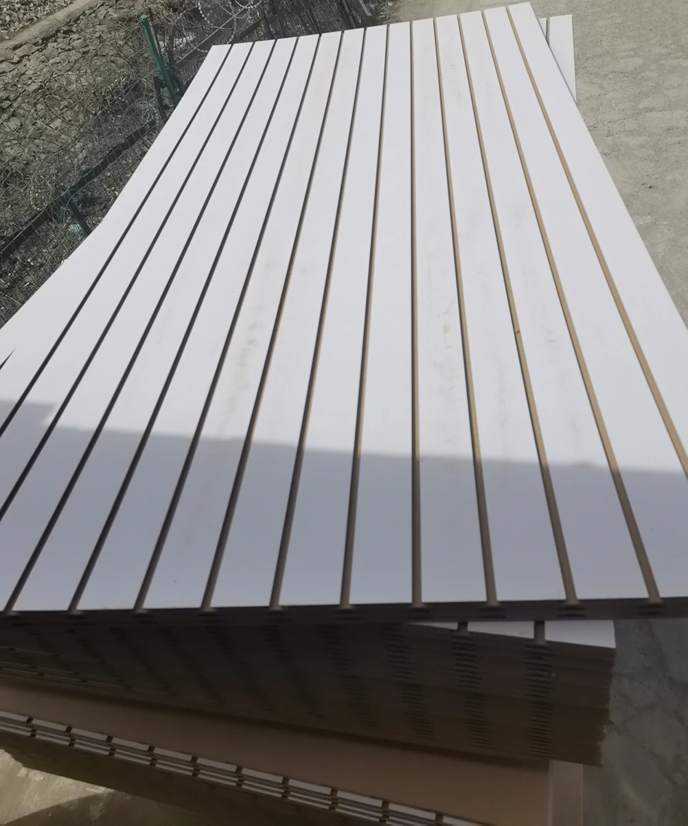 slotted panel MDF Melamine board wood sheets wall 18mm 12mm 16mm  for Supermarket display
