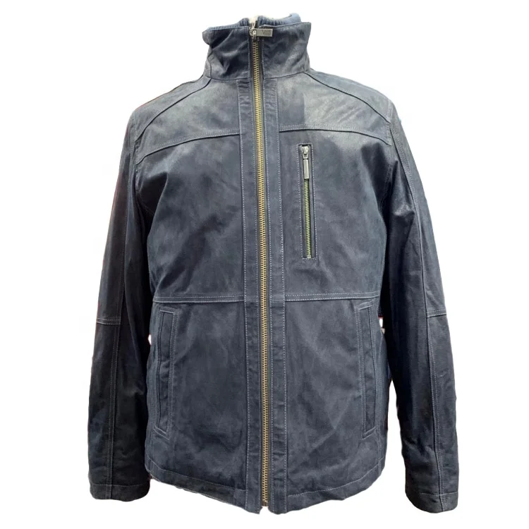 
OEM high quality overcoat thicken leather sports outdoor wind proof jacket 