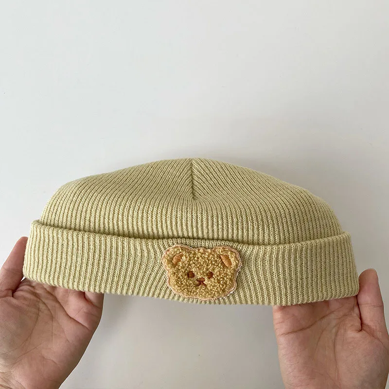 Fashion cotton fabric winter kids caps customized baby hats Unisex newborn baby beanie hats