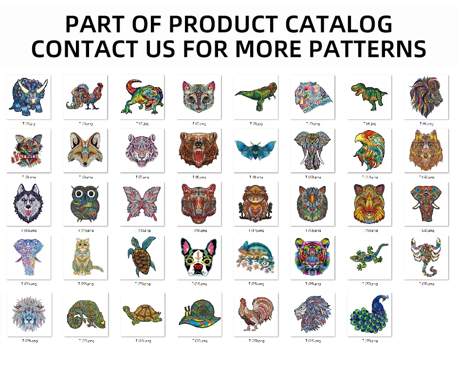 Puzzle in legno Il miglior regalo per adulti e bambini Pezzi del puzzle a forma unica Elefante eterno