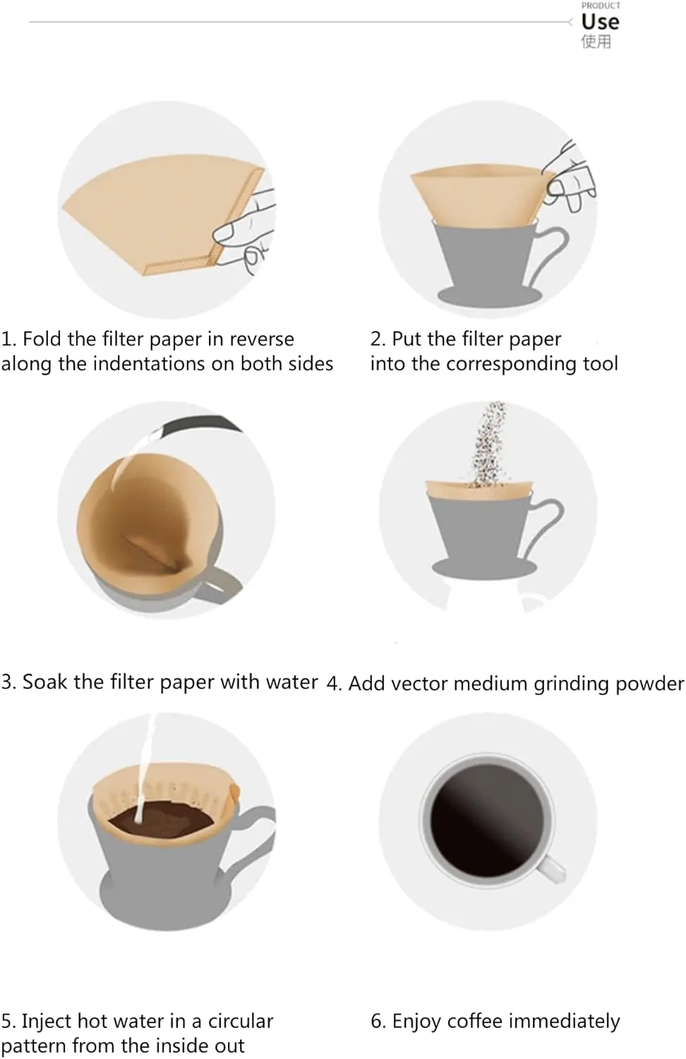 Натуральный неотбеленный одноразовый большой вентилятор бумажный фильтр для кофе кофейный в 40 пакетах