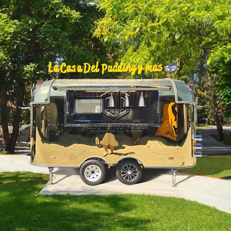 Customized Food Trailer Mobile Food Kiosk Truck Kitchen for Hamburger Cart Hot Dog Van with DOT certification