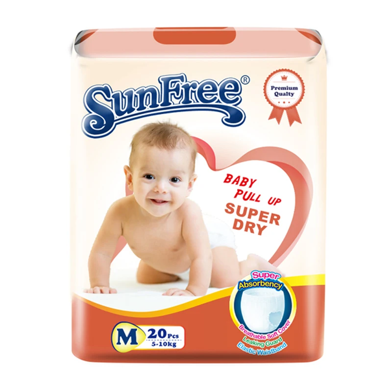 Unisoft sunfree бренд оптовая продажа мягких для ухода за лицом натуральное одноразовые детские штаны супер мягкий ультра тонких впитывающих пеленки производитель подгузников в китае