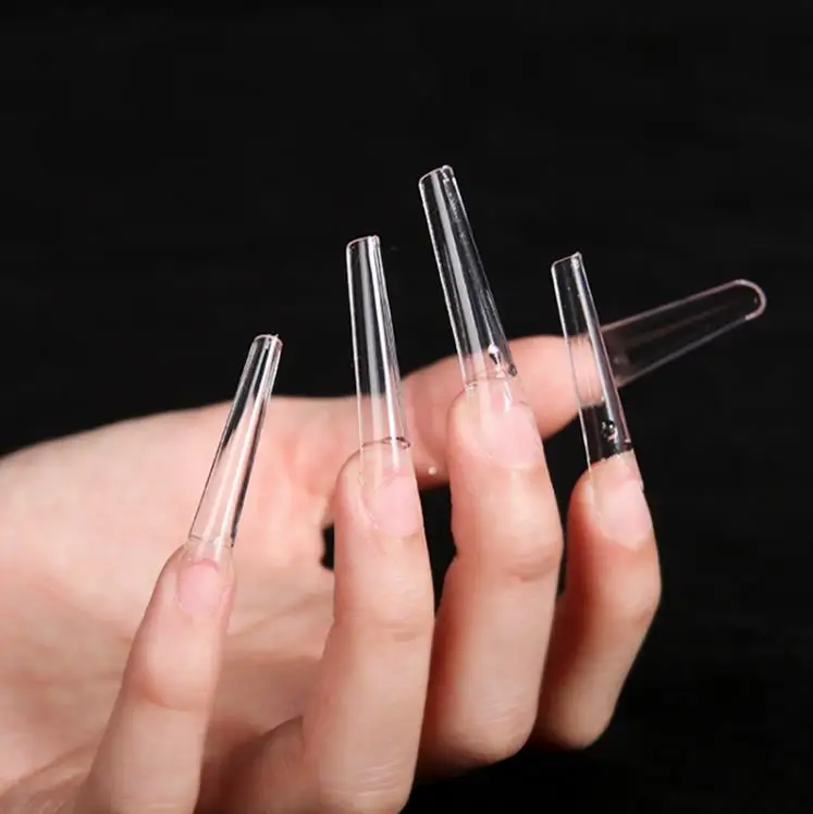 
Wholesale For Salon Use Straight Nail Box Tips 500 Tablets C Curve French Nail Tapered Square Nail Tips 