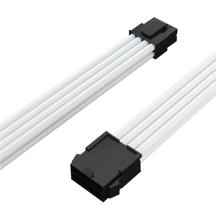 Atx Power Supply Network Cable Computer Case Power Transfer Pure White 24pin/6pin/8pin 350mm Extension Power Cable