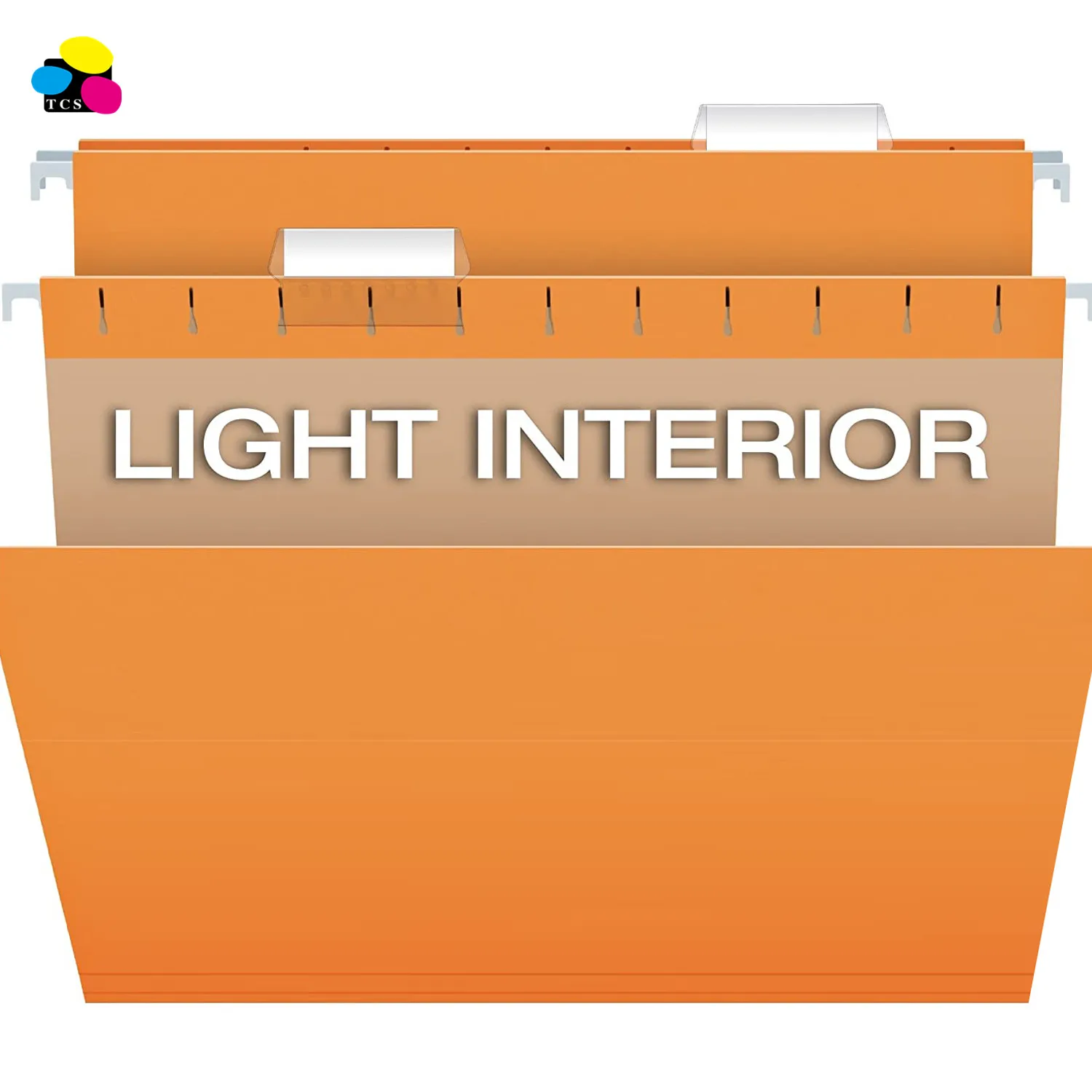 
TCS office supplies 25/BX 1/5 Cut Letter Size Recycled Orange Kraft paper interiors Hanging Folders 