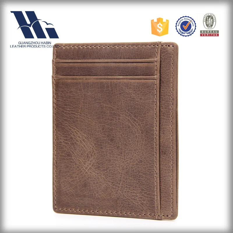 Rfid Blocking Leather Smart Wallet Guangzhou Factory Wholesale Price