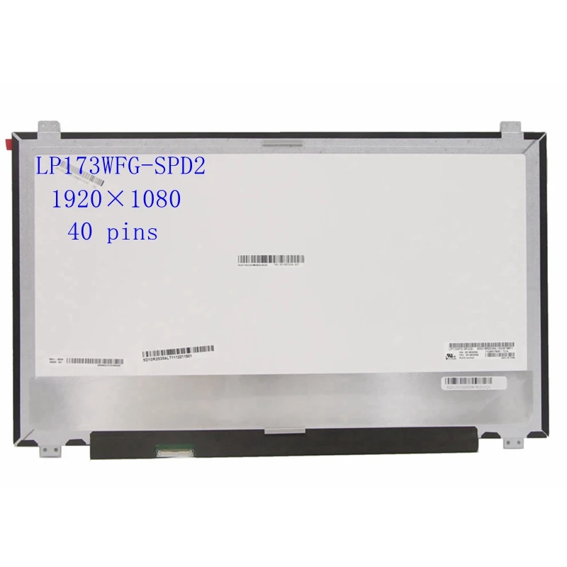 Original 17.3 inch laptop Lcd screen LP173WFG-SPD2 Display matrix IPS panel FHD 1920*1080 40PIN