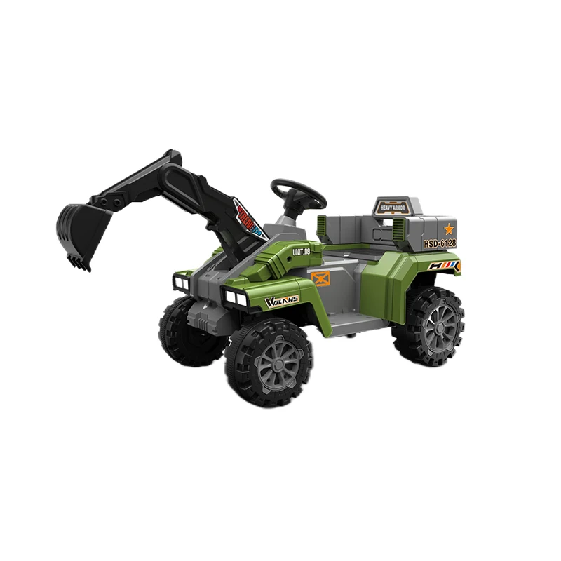 WD-6128 ride on car toys 6V with Fully electric operation of digging arms cool music LED light