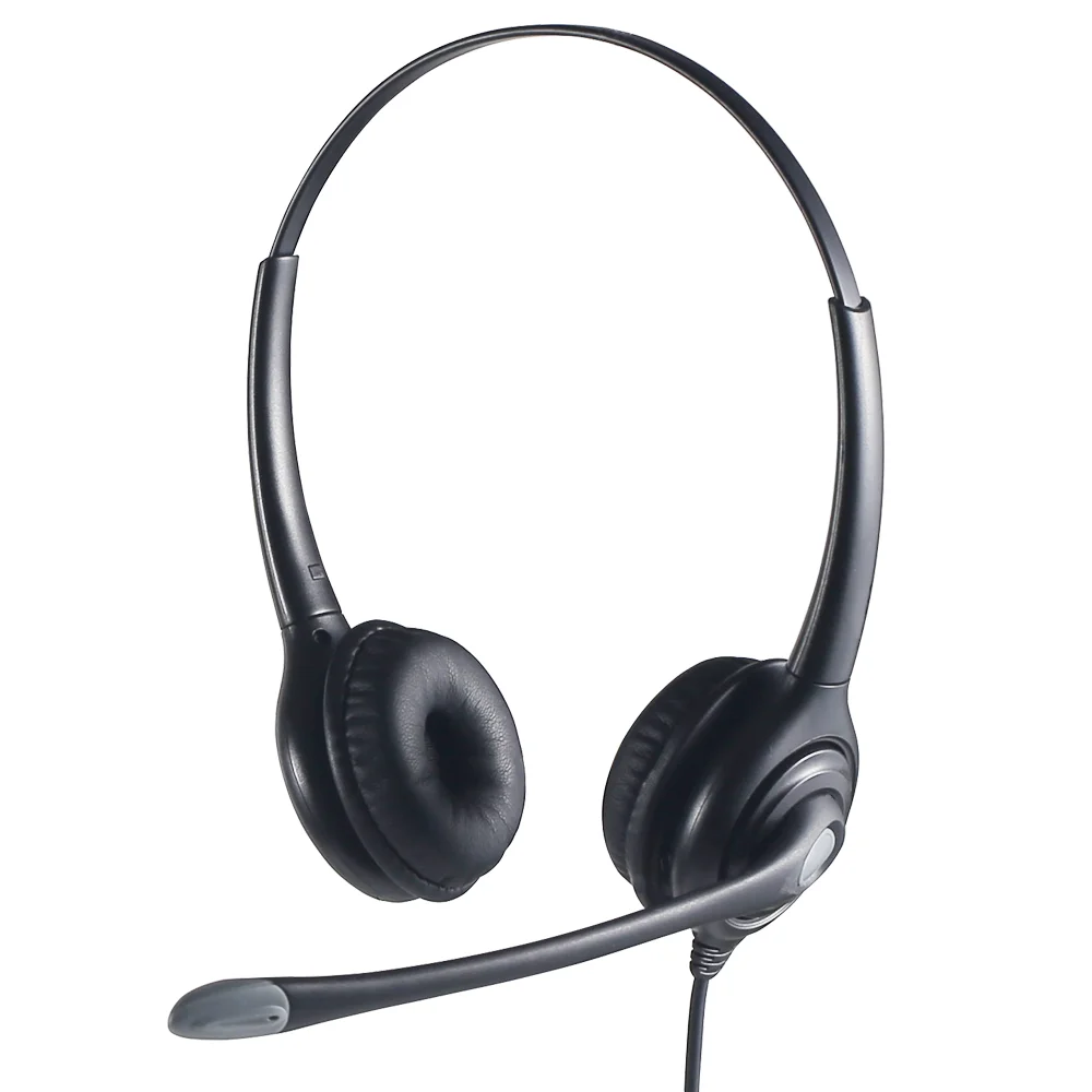 office headset with speaker noise cancellation over ear headset cable with mic