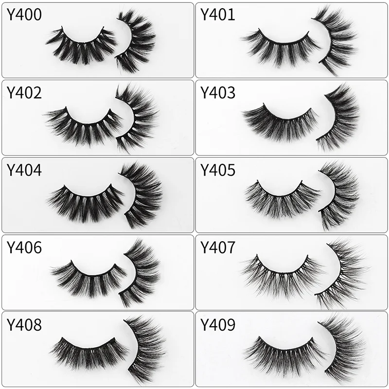 wholsale 3D Mink fake Eyelashes eye lash False Eyelashes  Soft make up Extension lash 25mm eyelash vendor fluffi mink eye