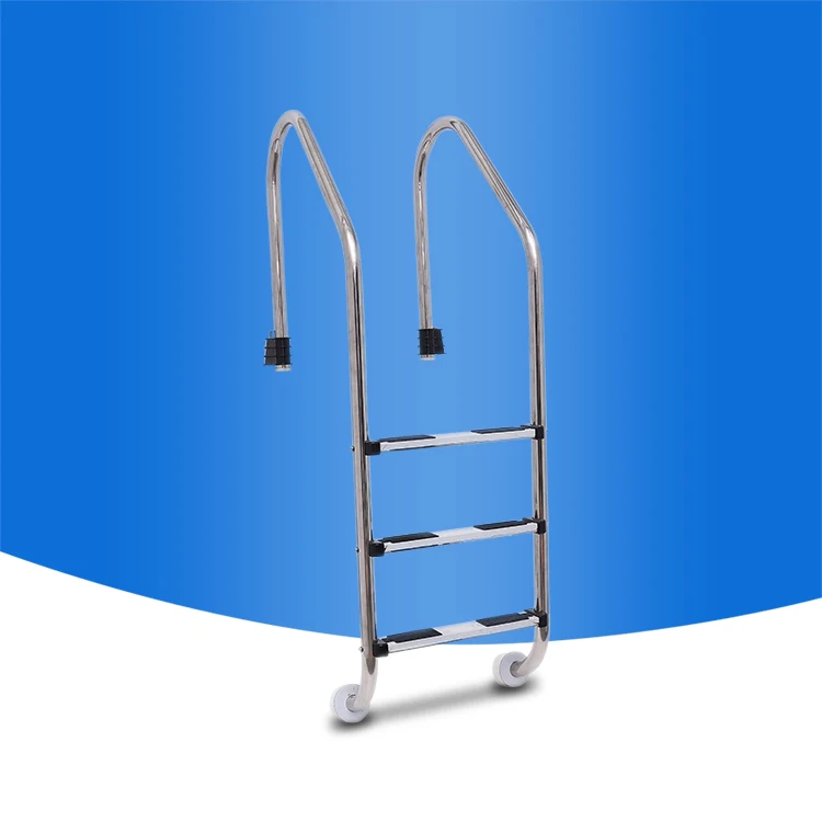 High Grade Polishing Stainless Steel Ladder OEM Logo Above Ground Swimming Pool Ladder