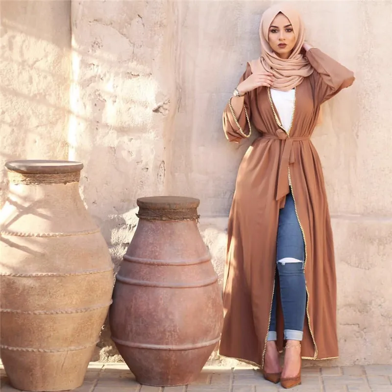 Casual Plus Size Islamic Clothing Indonesia Hijab Turkish Malaysia Abaya Muslim Dresses For Women Dubai