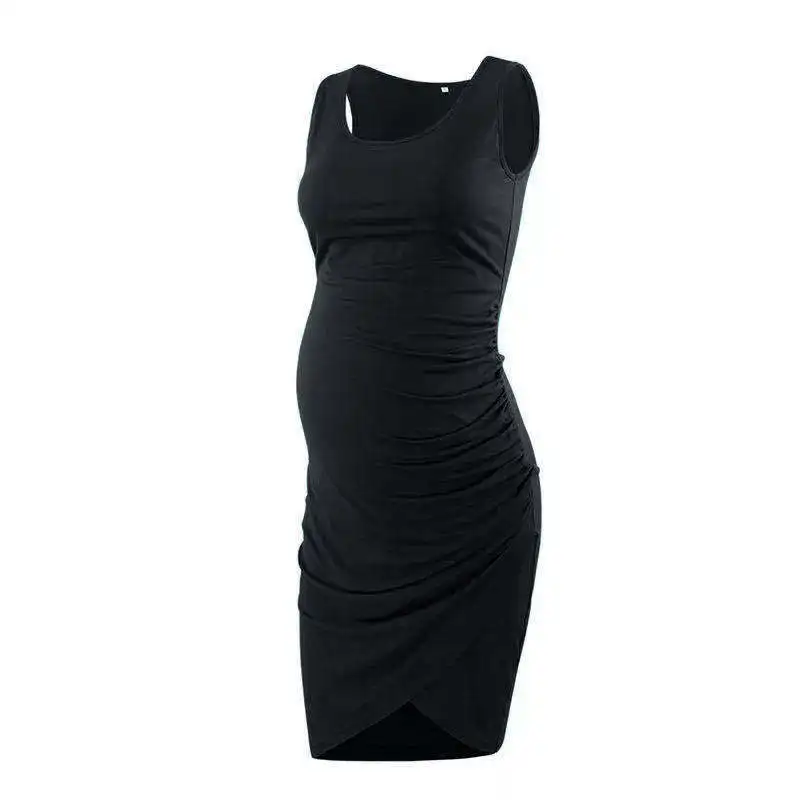 
wholesale Sleeveless knee Length maternity pregnant nursing tank top dress 