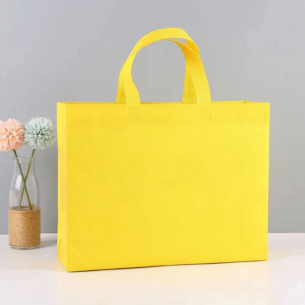 ultrasonic sealing non-woven bag charcoal packing biodegradable supermarket die cut bag fabric carry shopping bag wholesale