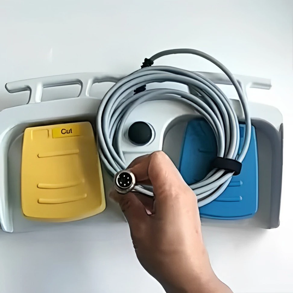 two pedal electrical foot switch / plastic snap action switch foot switch manufacturer / start stop push button foot switch