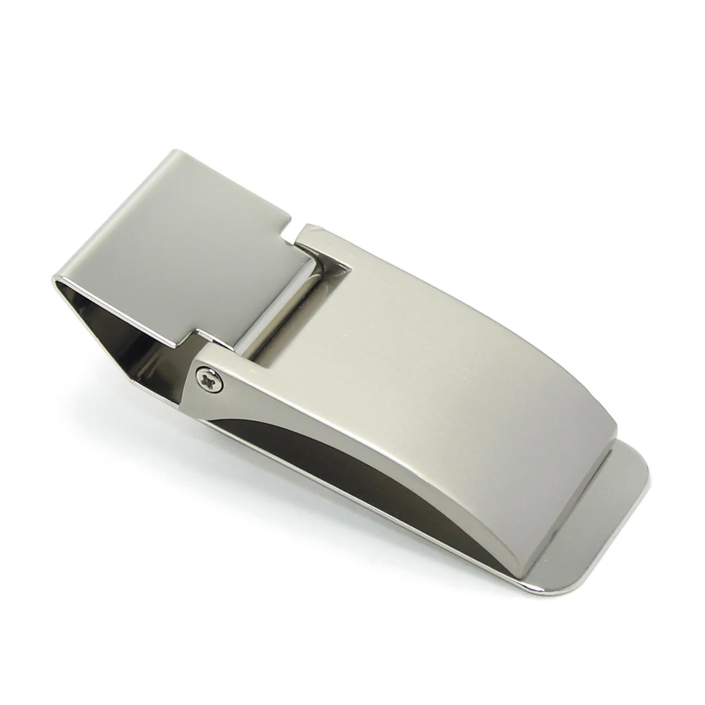 Simple Mini Clamp Holder Portable Stainless Steel Creative Metal Wallet Pocket Banknote Folder Cash Clip Custom Logo Money Clip