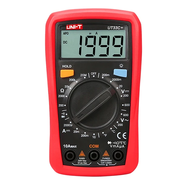 UT33C + портативный тестер LCR измеритель Амперметр-40-1000C мультиметр цифровой Uni-t